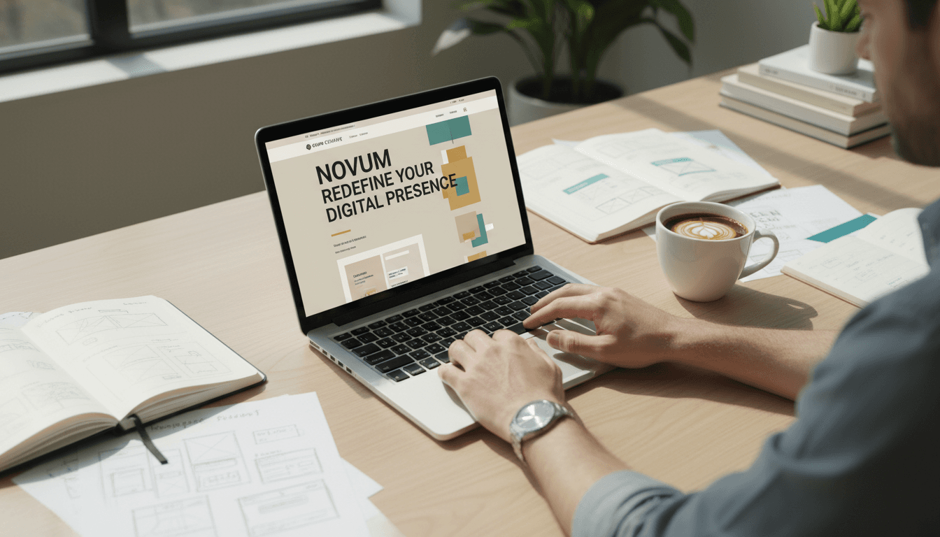 Web developer working on a custom website design at a Huntsville-based agency