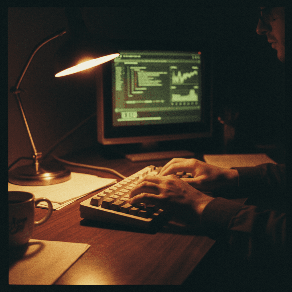 Developer optimizing website code for performance